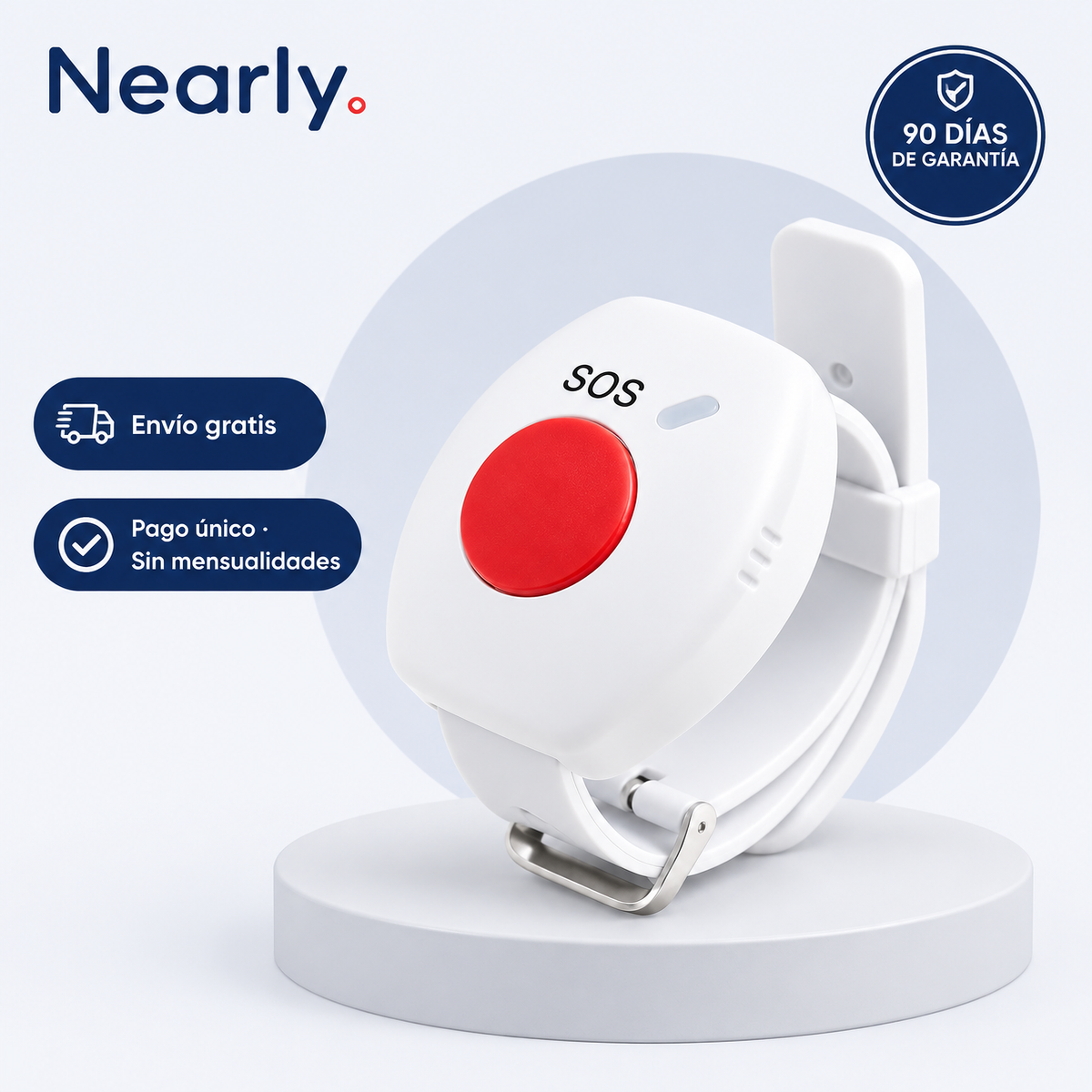 Pulsera SOS con conexión Wi‑Fi