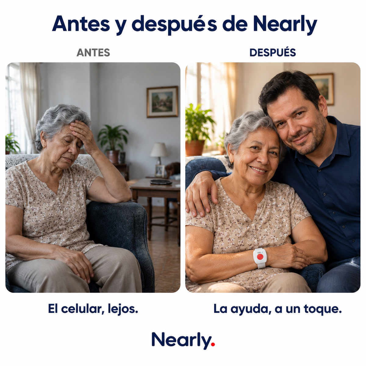 Pulsera SOS con conexión Wi‑Fi